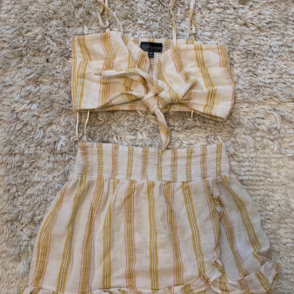 Two Peice Yellow and White Set
